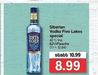 Famila Nord West Siberian Vodka Five Lakes Special Angebot