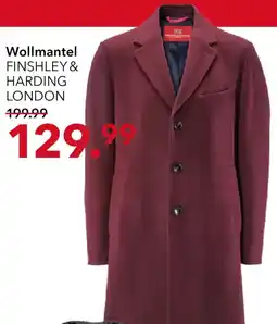 Peek & Cloppenburg Hamburg Wollmantel FINSHLEY & HARDING LONDON Angebot