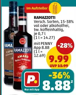 PENNY RAMAZZOTTI 15-38% vol oder alkoholfrei Angebot