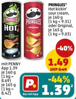 PENNY PRINGLES Hot kickin' sour cream oder Original Angebot