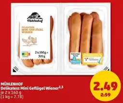 PENNY MÜHLENHOF Delikatess Mini Geflügel Wiener Angebot