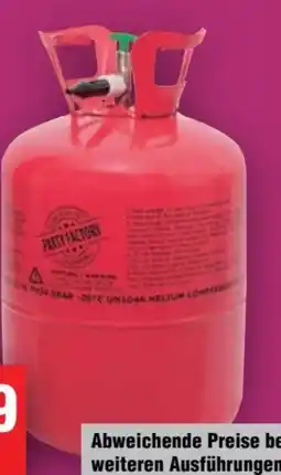 Handelshof Party Factory Ballongas Helium Angebot