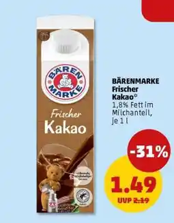 PENNY Bärenmarke Frischer Kakao Angebot