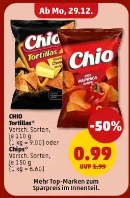 PENNY CHIO Tortillas* oder Chips Angebot