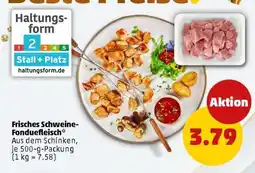 PENNY Frisches Schweine-Fonduefleisch Angebot