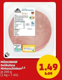 PENNY MÜHLENHOF Delikatess Hinterschinken Angebot