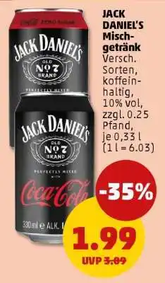 PENNY JACK DANIEL'S Mischgetränk Angebot