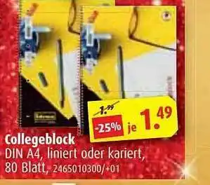 ROLLER Collegeblock Angebot