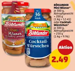 PENNY BÖKLUNDER Mini-Wiener oder Cocktail Würstchen Angebot