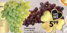 CITTI Markt Tafeltrauben hell oder rot, kernlos Angebot