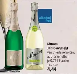 CITTI Markt Mumm Jahrgangssekt Angebot