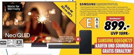 MEDIMAX SAMSUNG GQ65QN72FATXZG Angebot