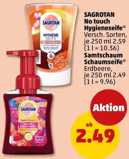 PENNY SAGROTAN No touch Hygieneseife oder Samtschaum Schaumseife Angebot
