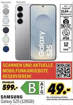 MEDIMAX SAMSUNG Galaxy S25 (128GB) Angebot