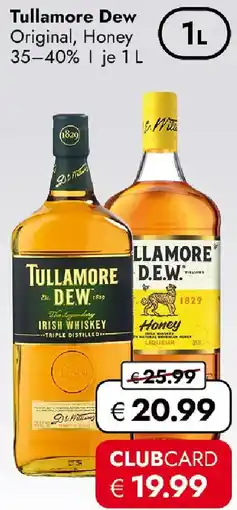 Travel Free Tullamore Dew Original, Honey 35-40% Angebot