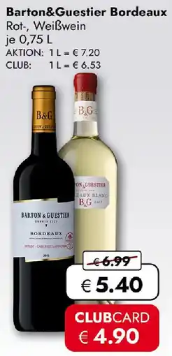 Travel Free Barton&Guestier Bordeaux Angebot