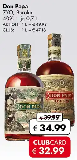 Travel Free Don Papa 7YO, Baroko Angebot
