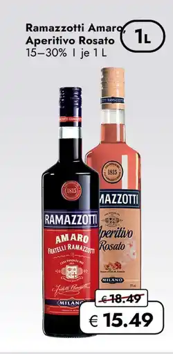 Travel Free Ramazzotti amaro, aperitivo rosato Angebot