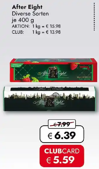 Travel Free After Eight Angebot