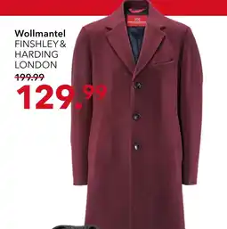 Peek & Cloppenburg Hamburg Finshley & harding london wollmantel Angebot