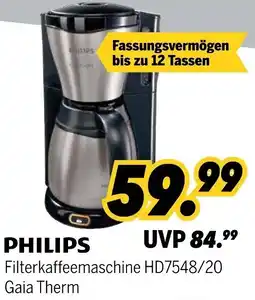 MEDIMAX PHILIPS Filterkaffeemaschine HD7548/20 Gaia Therm Angebot