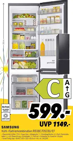 MEDIMAX SAMSUNG Kühl-/Gefrierkombination RB38C705CB1/EF Angebot