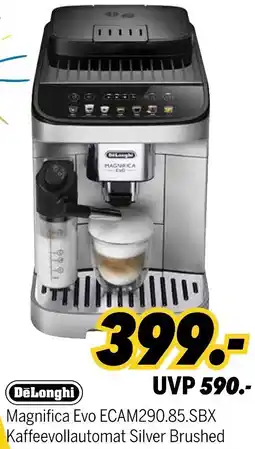 MEDIMAX DeLonghi Magnifica Evo ECAM290.85.SBX Kaffeevollautomat Silver Brushed Angebot