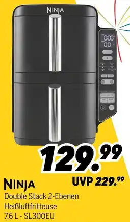MEDIMAX NINJA Double Stack 2-Ebenen Heißluftfritteuse 7,6 L - SL300EU Angebot