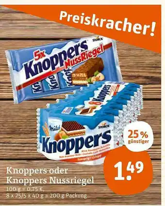 tegut Knoppers Oder Nussriegel Angebot