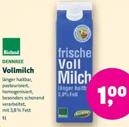 Biomarkt DENNREE Vollmilch Angebot