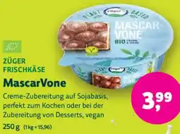 Biomarkt ZÜGER FRISCHKÄSE MascarVone Angebot