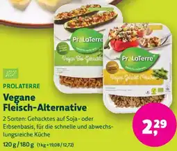Biomarkt PROLATERRE Vegane Fleisch-Alternative Angebot
