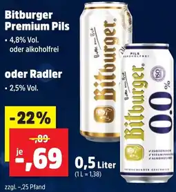 Thomas Philipps Bitburger Premium Pils oder Radler Angebot