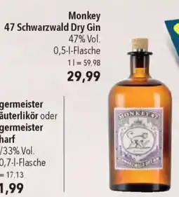 CITTI Markt Monkey 47 Schwarzwald Dry Gin Angebot