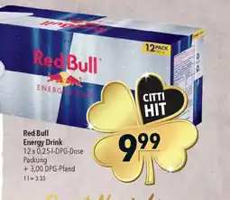 CITTI Markt Red Bull Energy Drink Angebot