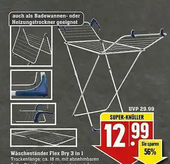 Edeka Wäscheständer Flex Dry 3 In 1 Angebot