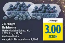 diska 2 Packungen Heidelbeeren Angebot