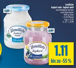 diska Landliebe Joghurt oder Joghurt mild Angebot