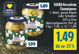 diska EDEKA Herzstücke Champignons Angebot