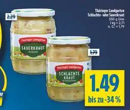 diska Thüringer Landgarten Schlachte- oder Sauerkraut Angebot
