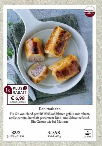 Eismann Kohlrouladen Angebot