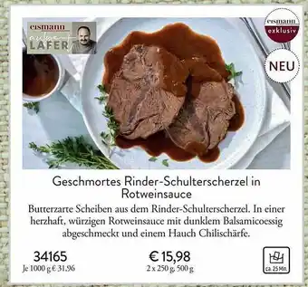 Eismann Geschmortes Rinder-schulterscherzel In Rotweinsauce Angebot