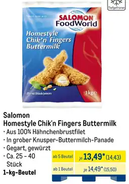 METRO Salomon Homestyle Chik'n Fingers Buttermilk Angebot