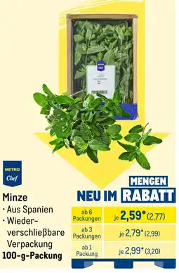 METRO METRO Chef Minze Angebot