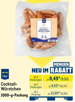 METRO METRO Chef Cocktail-Würstchen Angebot