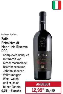 METRO Zolla Primitivo di Manduria Riserva DOC Angebot