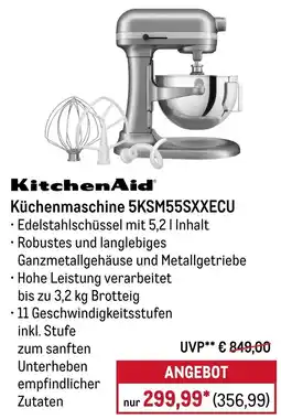 METRO KitchenAid Küchenmaschine 5KSM55SXXECU Angebot