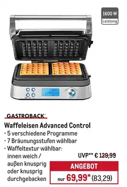 METRO GASTROBACK Waffeleisen Advanced Control Angebot