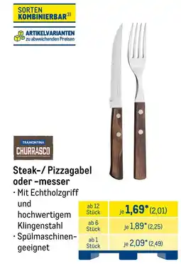METRO TRAMONTINA CHURRASCO Steak-/ Pizzagabel oder-messer Angebot