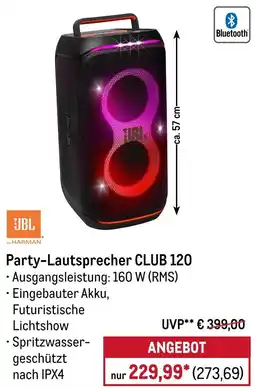 METRO JBL Party-Lautsprecher CLUB 120 Angebot